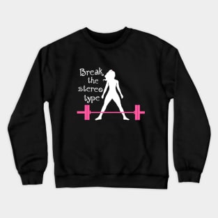 fitness girl, gym girl, fitness, weightlifting girl Crewneck Sweatshirt